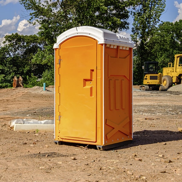 how often are the portable restrooms cleaned and serviced during a rental period in Essex